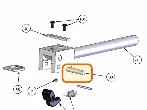 S21587 Pin, Pivot Band Gripper